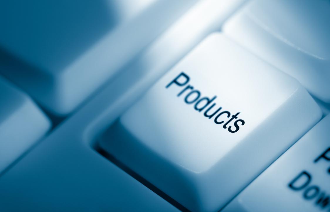 Products key on a keyboard