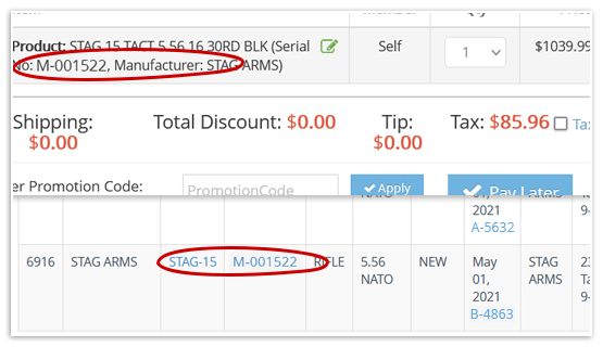 FFL receiving and bound book integration